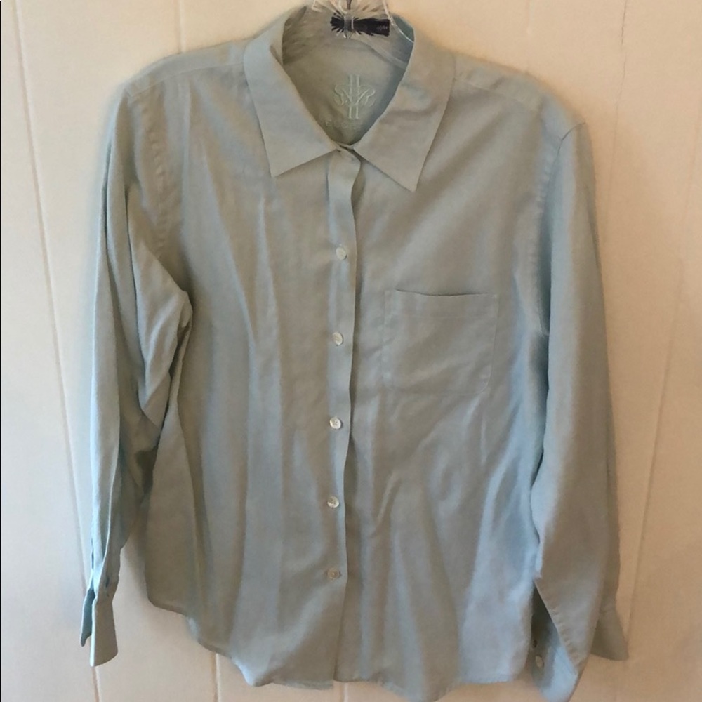 Pale aqua blouse
